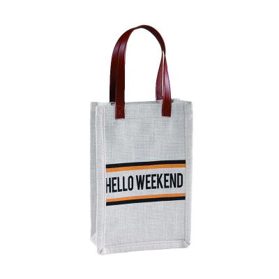 China Eco-Friendly Eco-Friendly and Economic Reusable Canvas Bag Hessian Jute Shopping Tote Bags with Custom Logo for sale