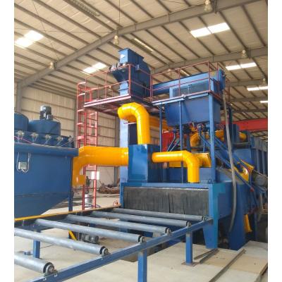 China Building Material Shops Q69 Continuous Pass Through Roller Conveyor Type Shot Blasting Machine for sale