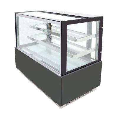 China Single-temperature Cake Display Cabinet Commercial Air Cooled Right Angle Cake Display Chiller Refrigerator for sale