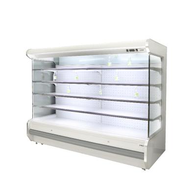 China Single-temperature Color Customized Refrigeration Equipment Multi Deck Commercial Cold Drinks Open Display Fridge for sale