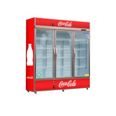 China Wholesale Single Single-temperature Dual/Three Cooler Glass Cabinet Drink Fridge Display Showcase/Fridge for sale