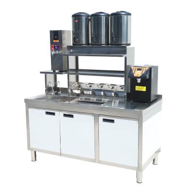 China Fridge Operating Table Counter Bar OEM Stainless Steel High Temperature Customized Bubble Tea Refrigerate Against Frozen Bar Milk Tea Counter for sale