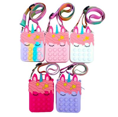 China New Arrival Food Grade Silicone Pop Colorful Busty Person Cute Bag Set For Kids And Adult for sale