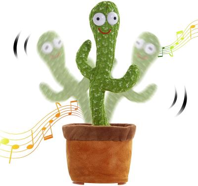 China Fuuny Sound Doll 2021 New Arrival Singing Music Plush Dancing Singing Cactus Talking Toy for sale