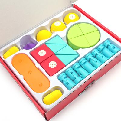 China Newest Arrival Eco-friendly Brain Game EVA 3D Material Colorful Foam Magnetic Building Block Sets For Kids for sale