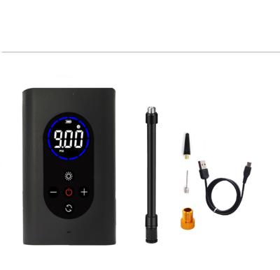 China Emergency Light Car air pump compressor portable tyre inflator  Wireless Electric Digital Rechargeable Small Inflator Pump for sale