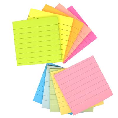 China 2021 New Product Factory Self Adhesive Basics Colorful Striped Reusable Sticky Notes Large, Wholesale High Quality Neutral Colors Sticky Notes F for sale