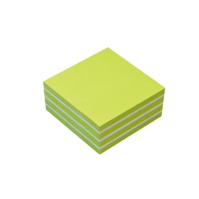 China Self Adhesive Happy Stick Candy Color Simple Memo Pad Set, High Quality Promotional Paper Cube Sticky Memo Pads Book for sale