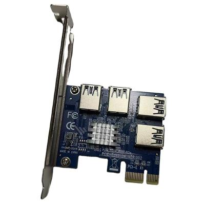 China PCIe 1 4 to usbtop PCI-E to PCI-E Adapter 1 Turn 4 PCI Express Slot 1x to 16x USB 3.0 Riser Card Special PCIe Converter for sale