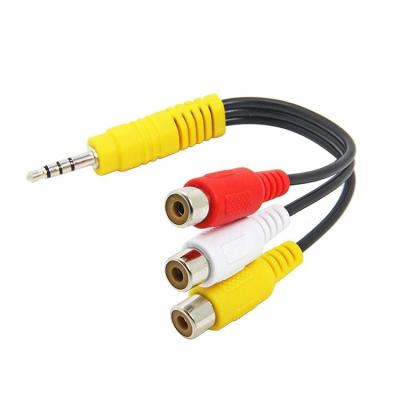 China Multimedia 3.5mm jack male to audio rca rca cable to 3.5mm sppliter 3.5 to rca female cable for AV TV for sale