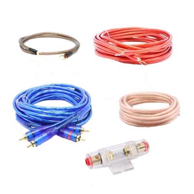 China 8 A.W.G. Installation Cable Amplifier Subwoofer Amplifier Stereo Audio Wiring Kit car low noise amp&speaker for sale