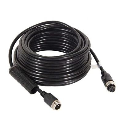 China Automotive 4 pin reversing m12 rear view camera aviation connector extension cable m12 pin cable 4 pin cable for sale