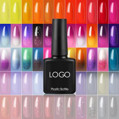 China High Quality Changing Polish Private Label Logo Printing Custom Nail Art Products COSCELIA OEM ODM 10 Colors Temperature Nail Gel for sale