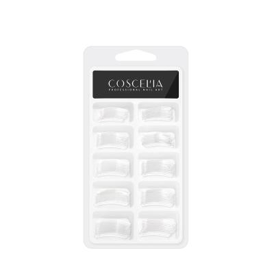 China COSCELIA 100pc Clear Nail Mold High Quality Soft And Highly Transparent Plastic Finger Extension With Different Size for sale