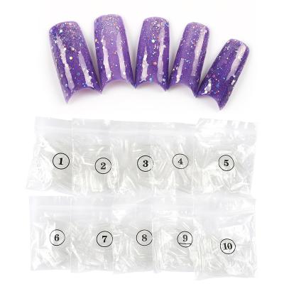 China COSCELIA Wholesale 500pc Soft Clear Clear False Nail Tips Extension Professional Gel Nail Small MOQ Custom Logo Tools for sale