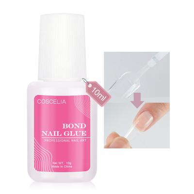 China Easy Apply High Quality COSCELIA 10g Nail Glue With Strong Brush Adhesive For Press On False Nail Tips Acrylic Nail Extension Tools for sale