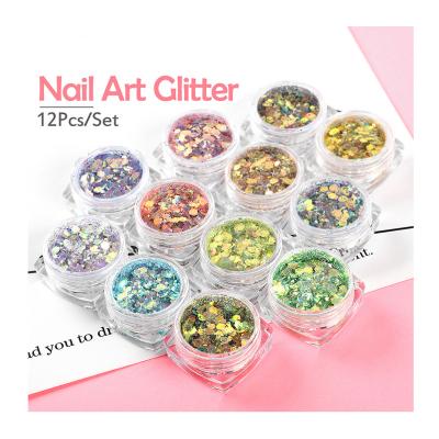 China Lighting COSCELIA Nail Art Glitter Rhinestone Nail Art Decorations Mixed Glitter For Nails for sale