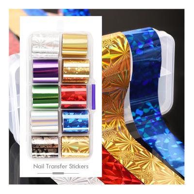 China DIY Finger Nail Beauty COSCELIA Style Star Foil Nail Stickers New Your Own Beauty Nails for sale