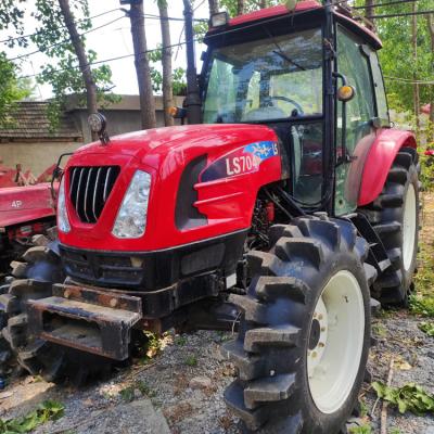 China Korean farms brand made in Qingdao four wheel drive wheel tractor 70HP LS704 used tractors for farms for sale