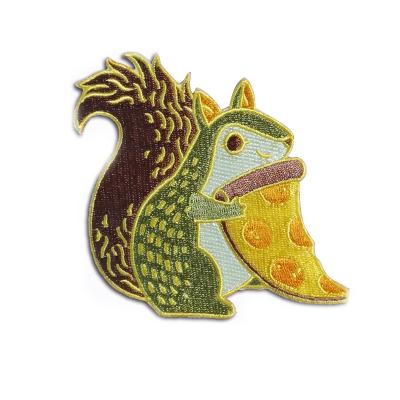 China Other Support 7 Days Sample Order Lead Time High Quality Customized Squirrel Animal Patches Embroidered for sale