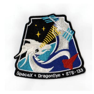 China Sustainable Wholesale High Quality Aerospace Embroidery Patches Astronaut Patterns Iron On Patches for sale