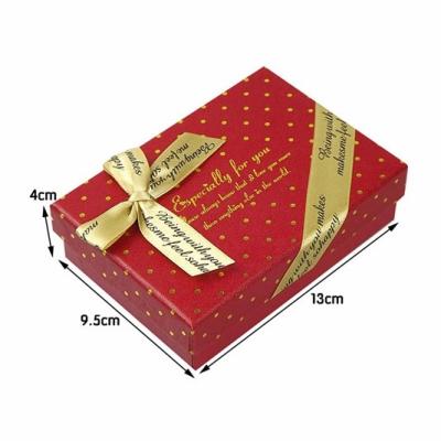 China Red square customized jewelry paper boxes jewllery gift packaging for sale