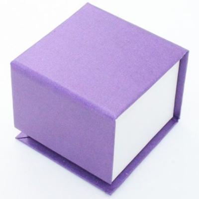 China Purple Ring Gift Cardboard Jewellery Boxes Packaging Offset Printing for sale