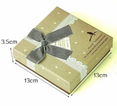 China Cardboard Personalised Jewelry Gift Boxes For Necklaces Brown Color for sale