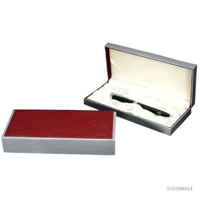 China Luxury Handmade Large Pen Gift Box / Pencil Box  With Red Leather On Top for sale