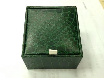 China Green Jewelry Packaging Crocodile Paper Cufflink Box With Removed Cover for sale