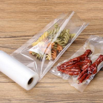 China Hot Sale Plastic Embossed Food Storage Vacuum Rolls Pouch Custom Biodegradable Sealer Household Vacuum Bags for sale