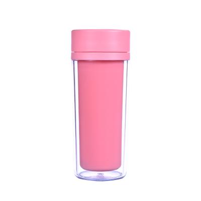 China Viable Chinese Manufacturer Leak Proof Plastic Tumbler With Removable Paper Insert for sale