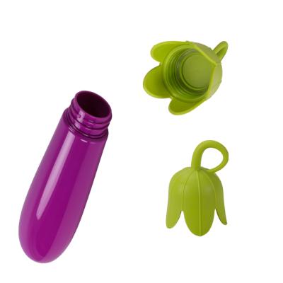 China Eggplant Viable Freeform Design Novelty BPA Plastic Water Bottle for sale