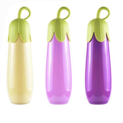 China Eggplant Shape Viable Design Novelty Plastic Water Bottle for sale