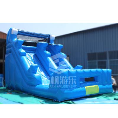 China Outdoor Playground Air Filled Inflatable Swimming Pool PVC Blue Wet Water Slide For Sale for sale