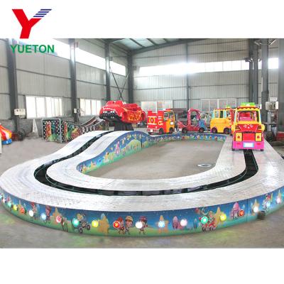 China Professional Amusement Park Amusement Rides Rotary Track Car Children Transport Racing Train For Sale for sale