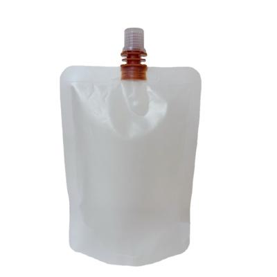 China Shock Resistance Custom printed liquid plastic packaging bag stand up bags drink spout pouch with nozzle for sale