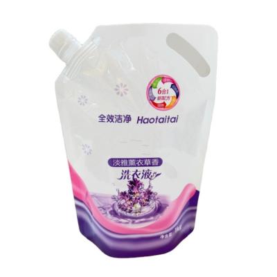 China Barrier Stand Up Packaging Plastic Bags Spout Pouch Bag for Detergent Liquid Laundry business for sale