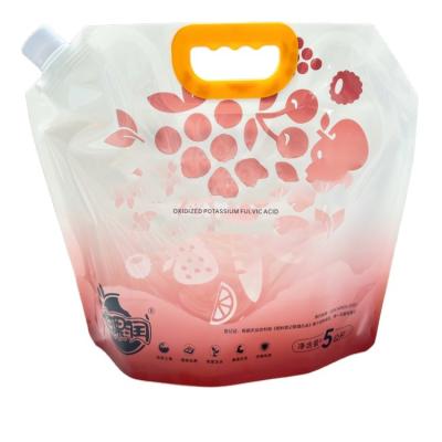 China Barrier Customized Printed Plastic Pouch Daily Chemical Fertilizer Bag Stand Up Pouch With Spout Liquid Packaging Bag for sale