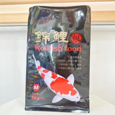 China Barrier OEM Design Clear Window Stand Up Bags For Sturgeon Tench Koi Fish Pet Feed Food Packaging for sale