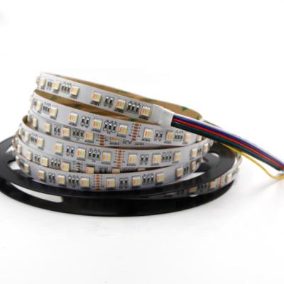 China Residential Smd 5050 RGB CCT 24W Flex Led Strip 5 In 1 Ip65 60Led Waterproof DC 12V/24V Led Strip IP 20 Faucet Light for sale