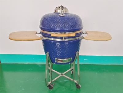 China Ingebouwde thermometer 24 inch Kamado grill met gietijzer kookoppervlak Te koop