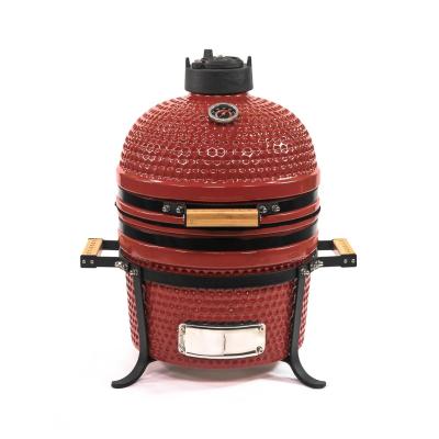 Cina Griglia a 15 pollici di Kamado del carbone rosso ceramico di lavoro manuale in vendita