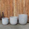 China Niet Brandbare Openluchtronde 26cmx27cm Vezel Clay Pots Te koop