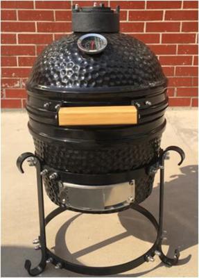 China Black Charcoal BBQ Mini 31.8cm Ceramic Kamado Grill for sale