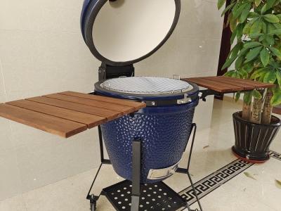 China 21,5 Duimsgs de Grill van Houtskoolkamado, Donkerblauwe Ceramische Rokersgrill Te koop