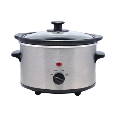 China Commercial ceramic inner pot slow cooker with tempered glass for sale