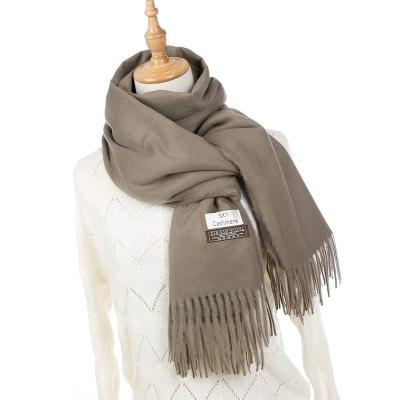 China Cashmere Cashmere Large Thick Soft Feel Warm Shawl Wraps Solid Winter Scarf for sale