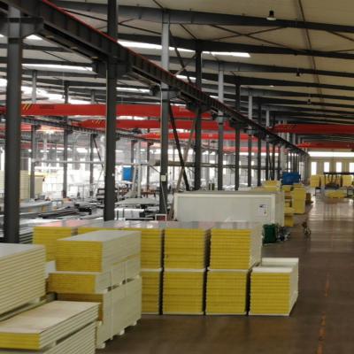 China Modern sandwich panels with rockwool glass wool for wall panel roof panel insulated material for sale