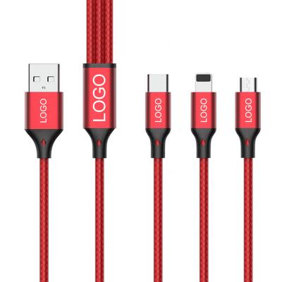 China Faman Durable 3 In 1 USB Cable Universal Multi Function Mobile Phone Charger Fast Charging Cord for sale